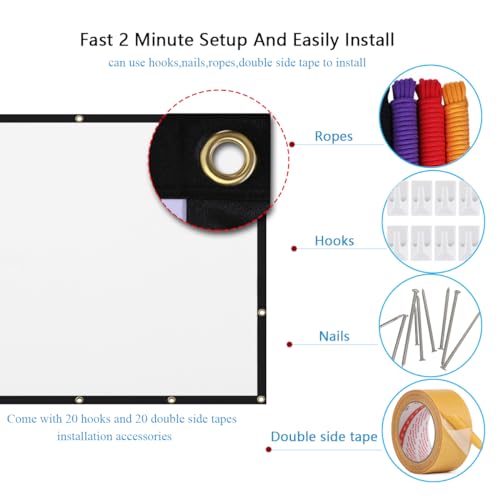 120 Inch Foldable Projector Screen 16:9