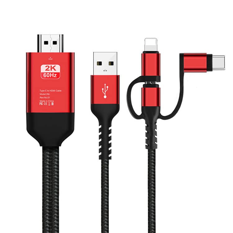 3 in 1 Type-C HDMI Projection Cable 2M