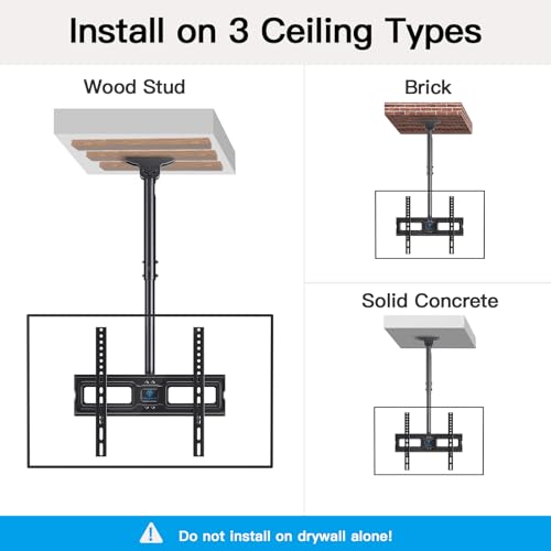 Ceiling TV Mount 26–65 Inch Adjustable Bracket