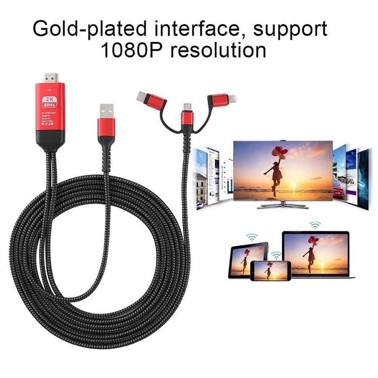 3 in 1 Type-C HDMI Projection Cable 2M
