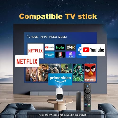 Mini Smart Projector WiFi Bluetooth 1080P