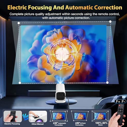 Mini Smart Projector WiFi Bluetooth 1080P