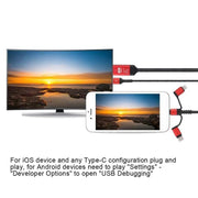 3 in 1 Type-C HDMI Projection Cable 2M
