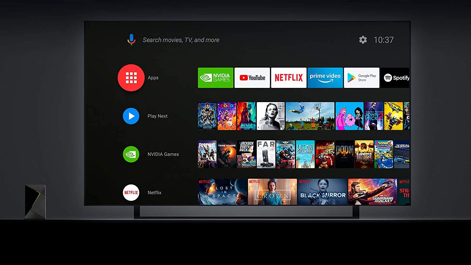 4K HDR Streaming Media Player AI Upscaling