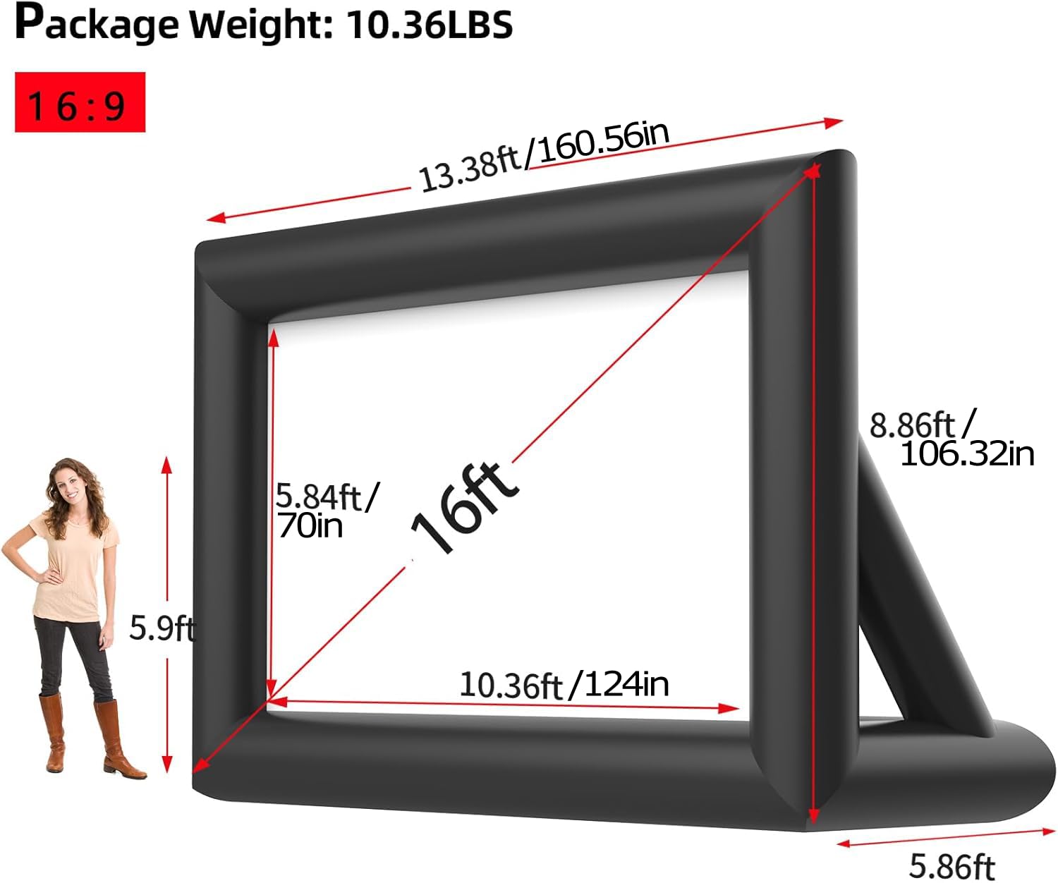 Inflatable Outdoor Projector Screen Front & Rear Projection