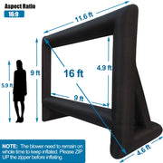 Inflatable Outdoor Movie Screen Front & Rear Projection