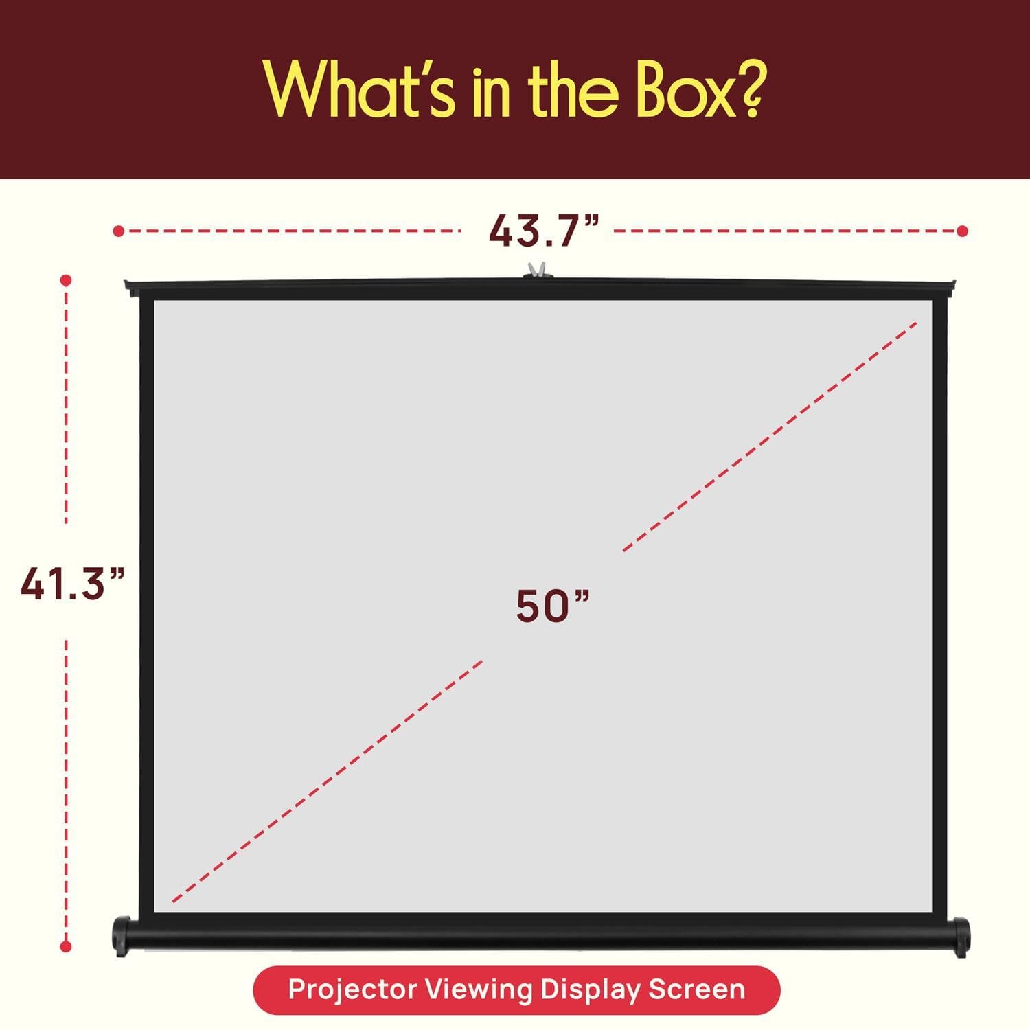 100 Inch Manual Pull Down Projector Screen