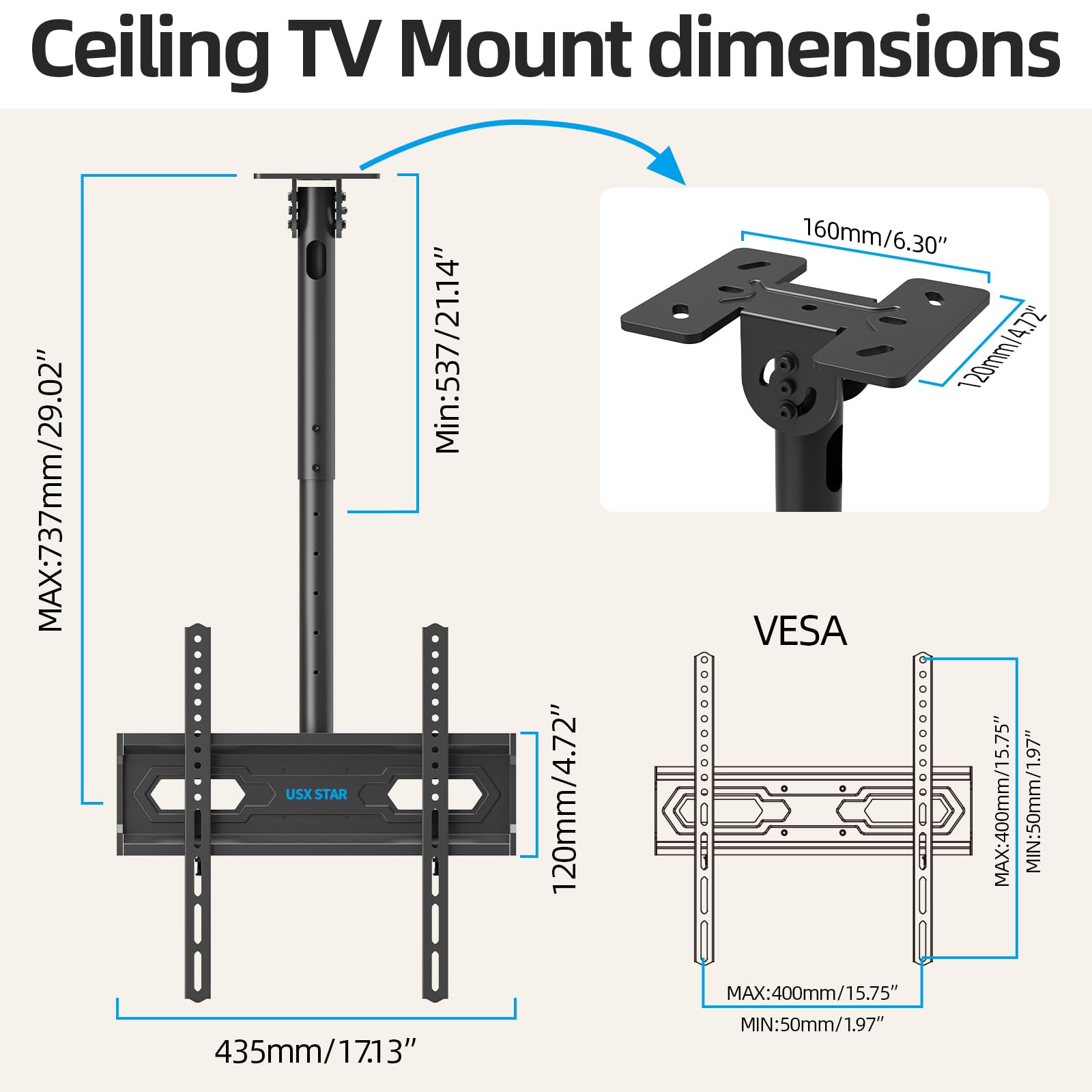 USX STAR TV Wall Mount