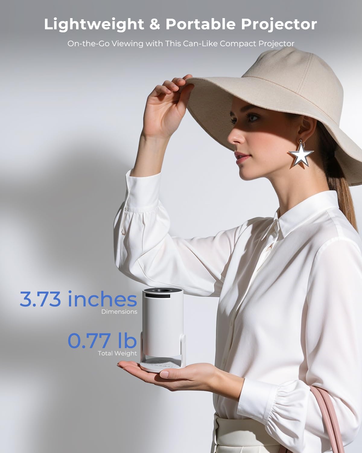 Mini Smart Projector WiFi Bluetooth 4K Support