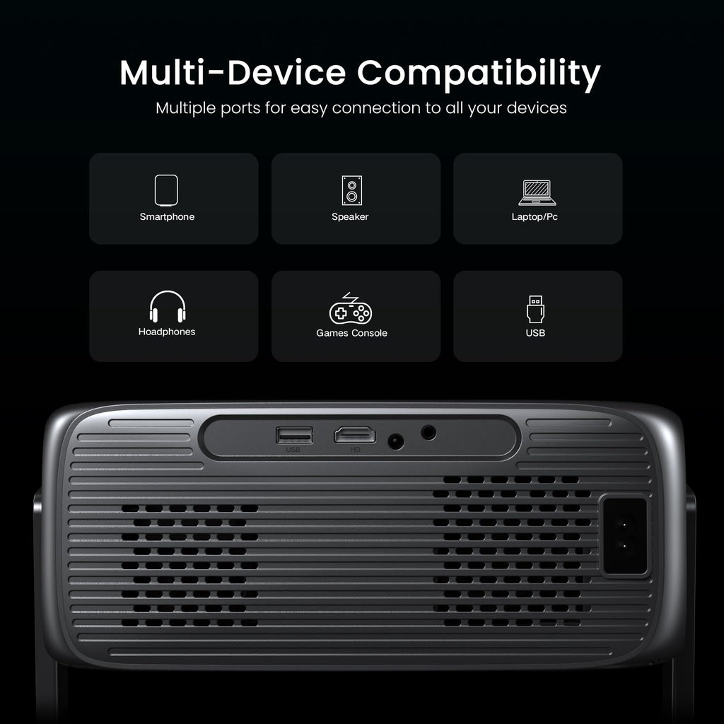 4K Smart Projector 2000 ANSI WiFi Bluetooth
