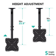 Adjustable TV Ceiling Mount 23–90 Inch
