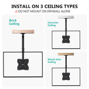 Adjustable TV Ceiling Mount 23–90 Inch