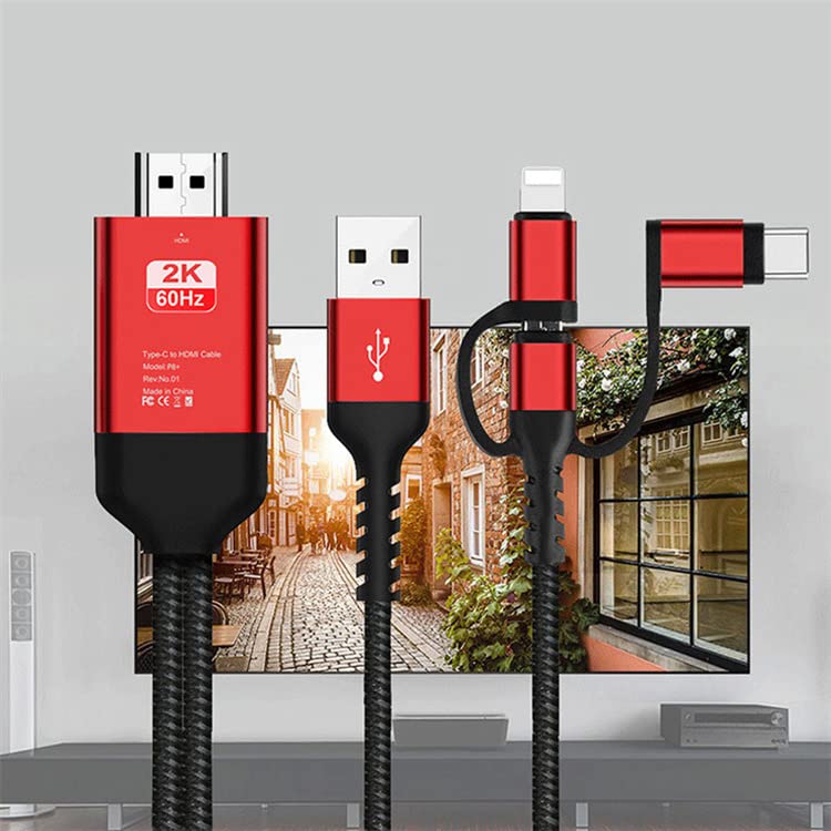 3 in 1 Type-C HDMI Projection Cable 2M