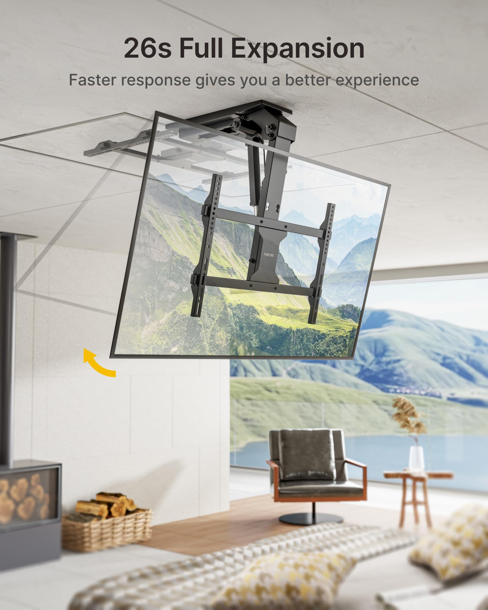 monTEK Electric Ceiling TV Mount