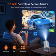 Mini Projector WiFi Bluetooth 1080P HD
