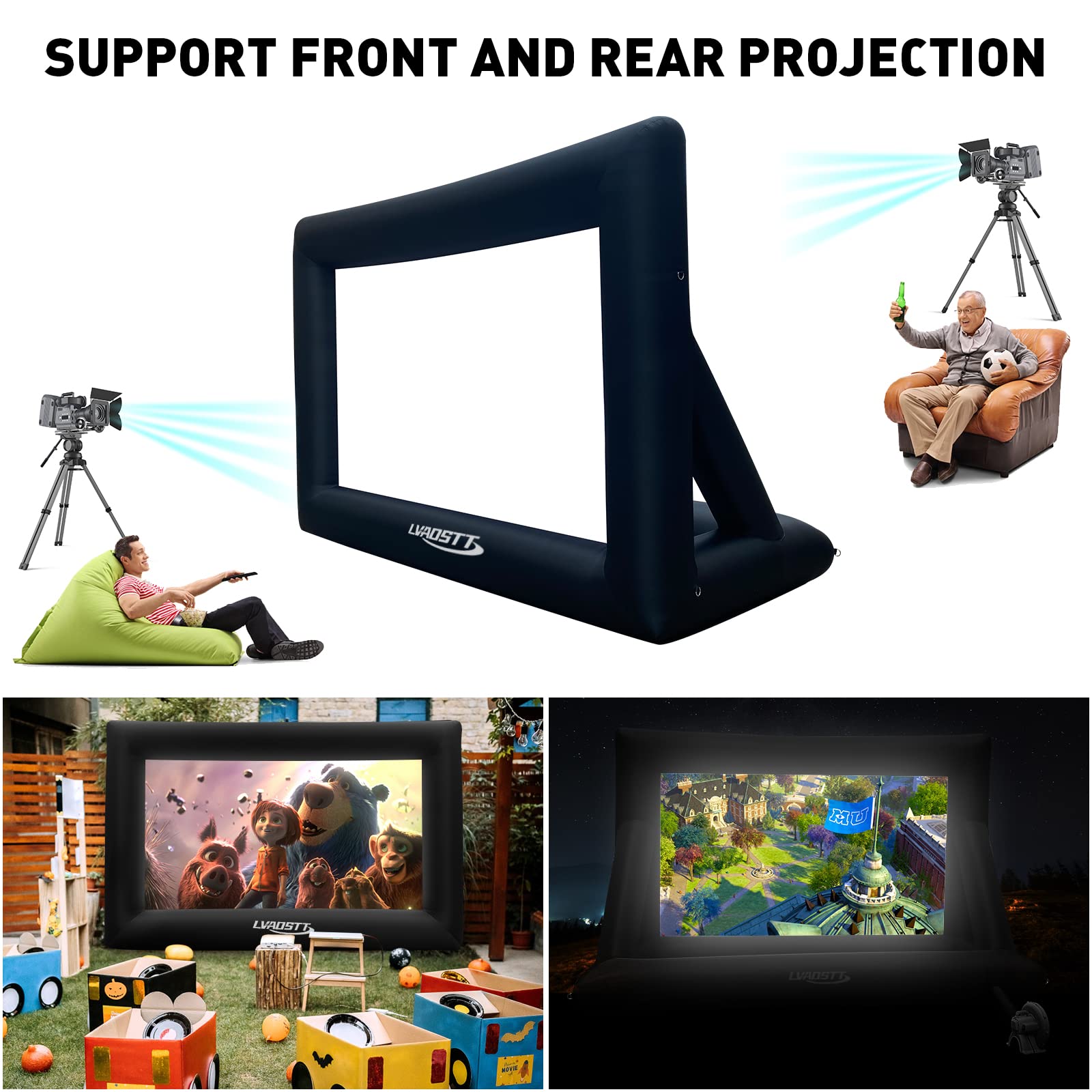 Inflatable Outdoor Projector Screen Front & Rear Projection
