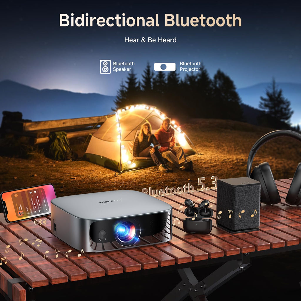 4K Smart Projector WiFi Bluetooth Auto Focus