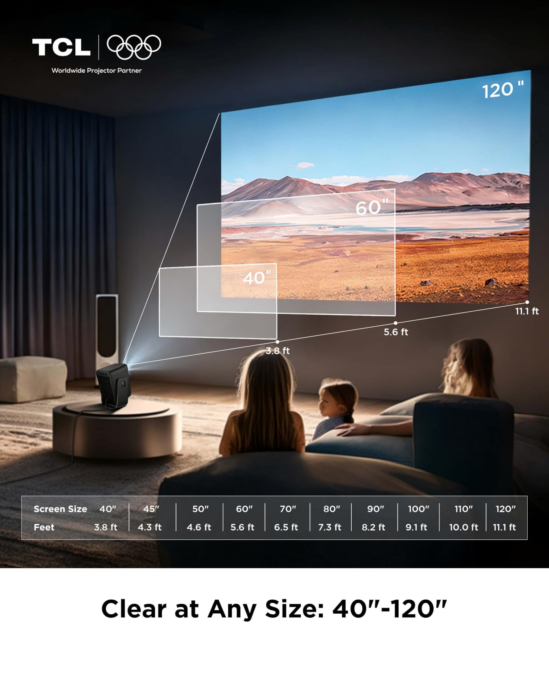 Smart Projector 1080P 4K WiFi Bluetooth