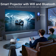Mini Smart Projector 4K WiFi Bluetooth