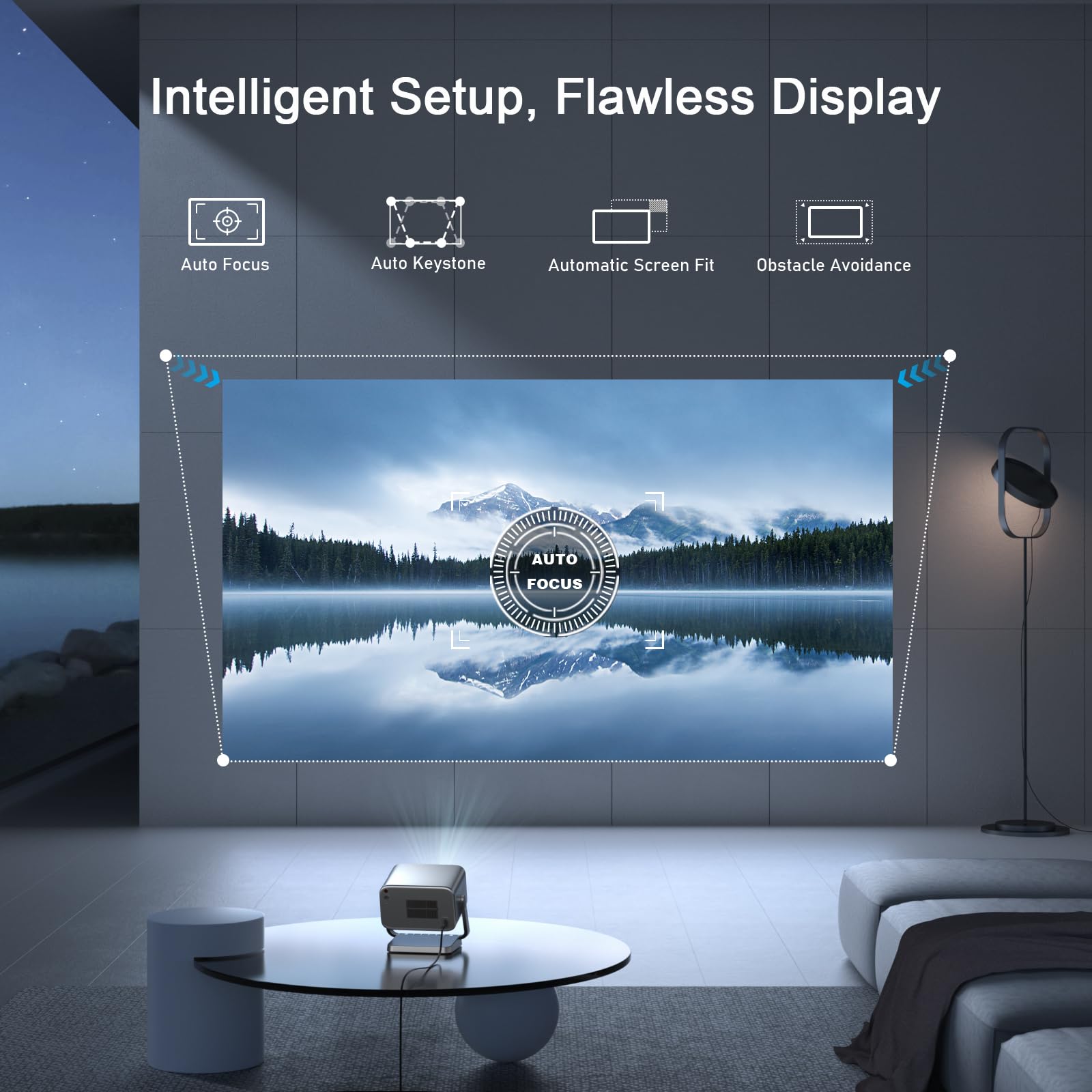 Mini Smart Projector 4K WiFi Bluetooth