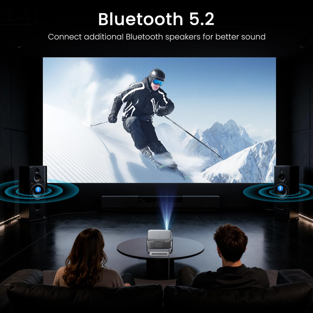 4K Smart Projector 2000 ANSI WiFi Bluetooth