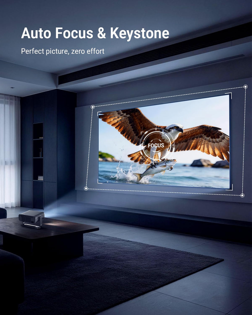 4K Smart Projector 2500 ANSI WiFi Bluetooth