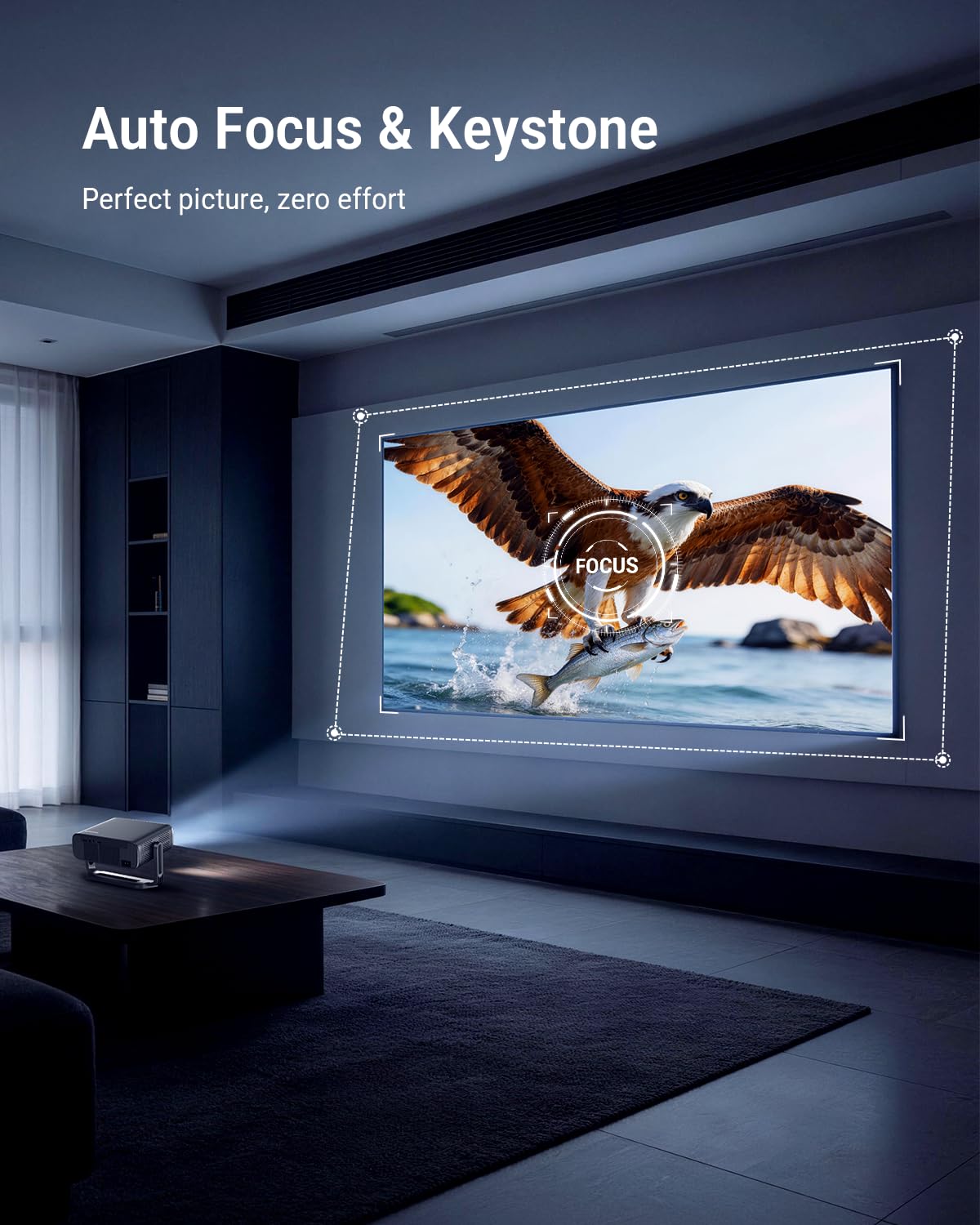 4K Smart Projector 2500 ANSI WiFi Bluetooth