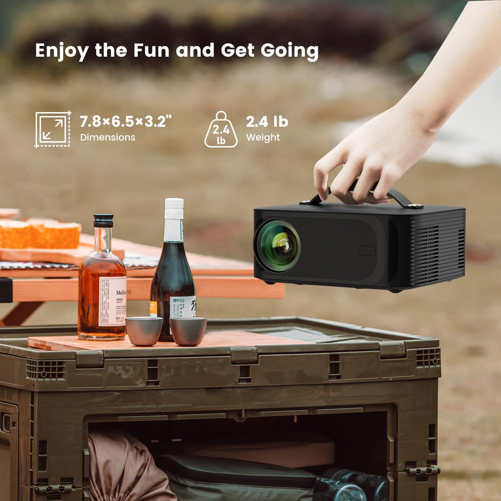 4K Smart Projector WiFi Bluetooth Dolby Audio