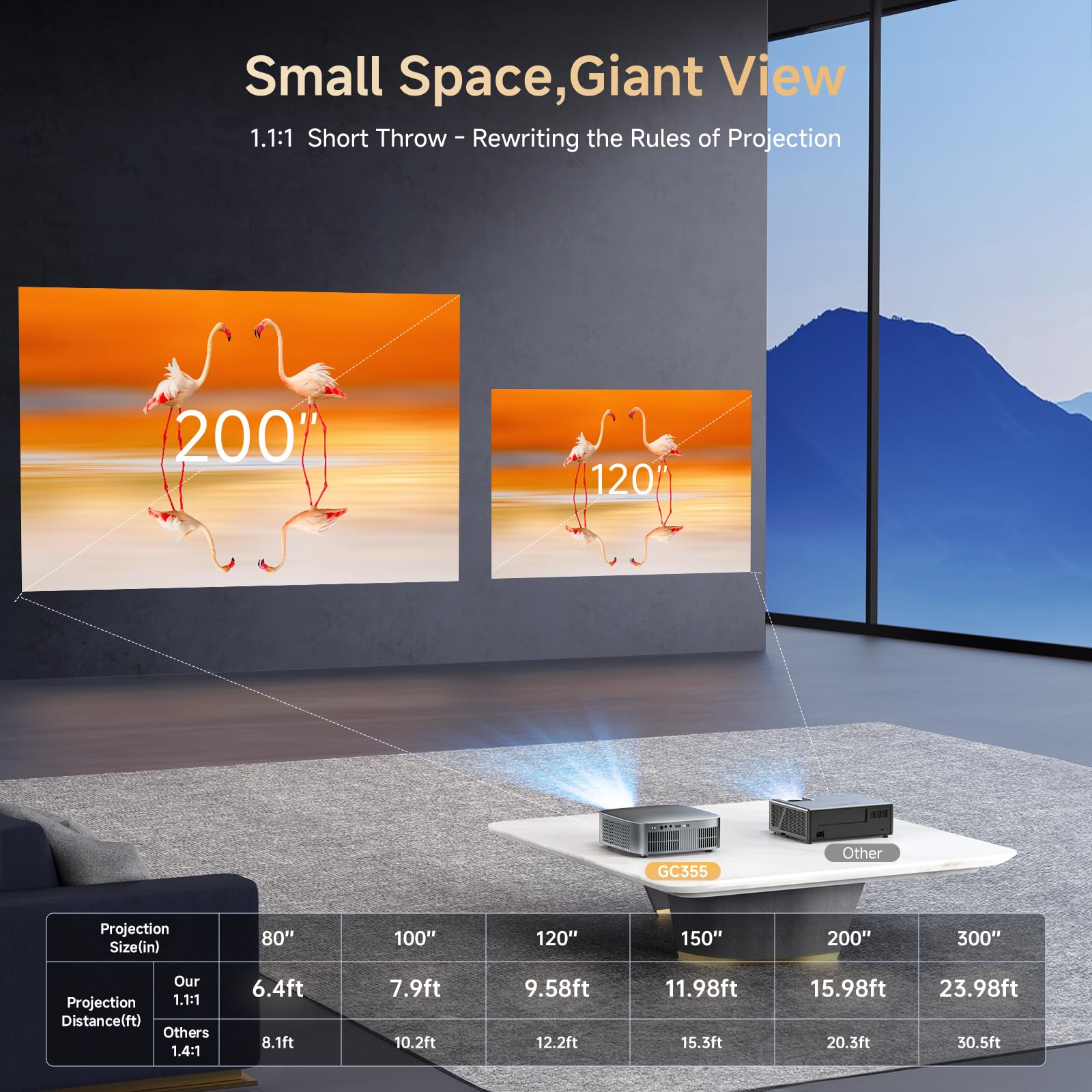 4K Smart Projector WiFi Bluetooth Auto Focus