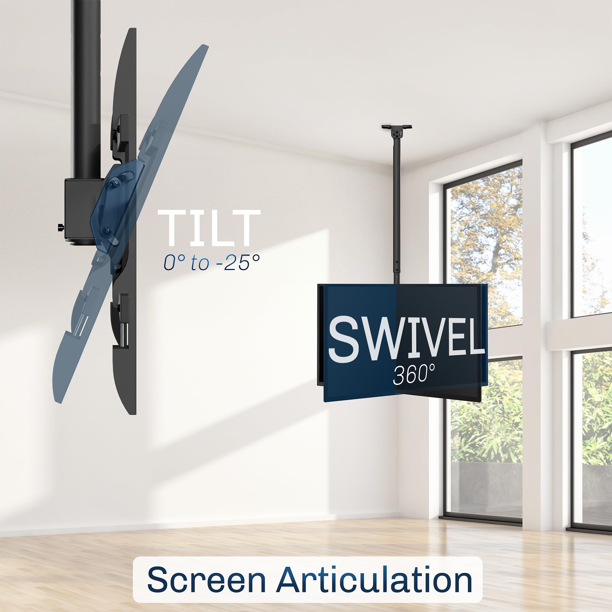 Ceiling TV Mount with Extension Pole
