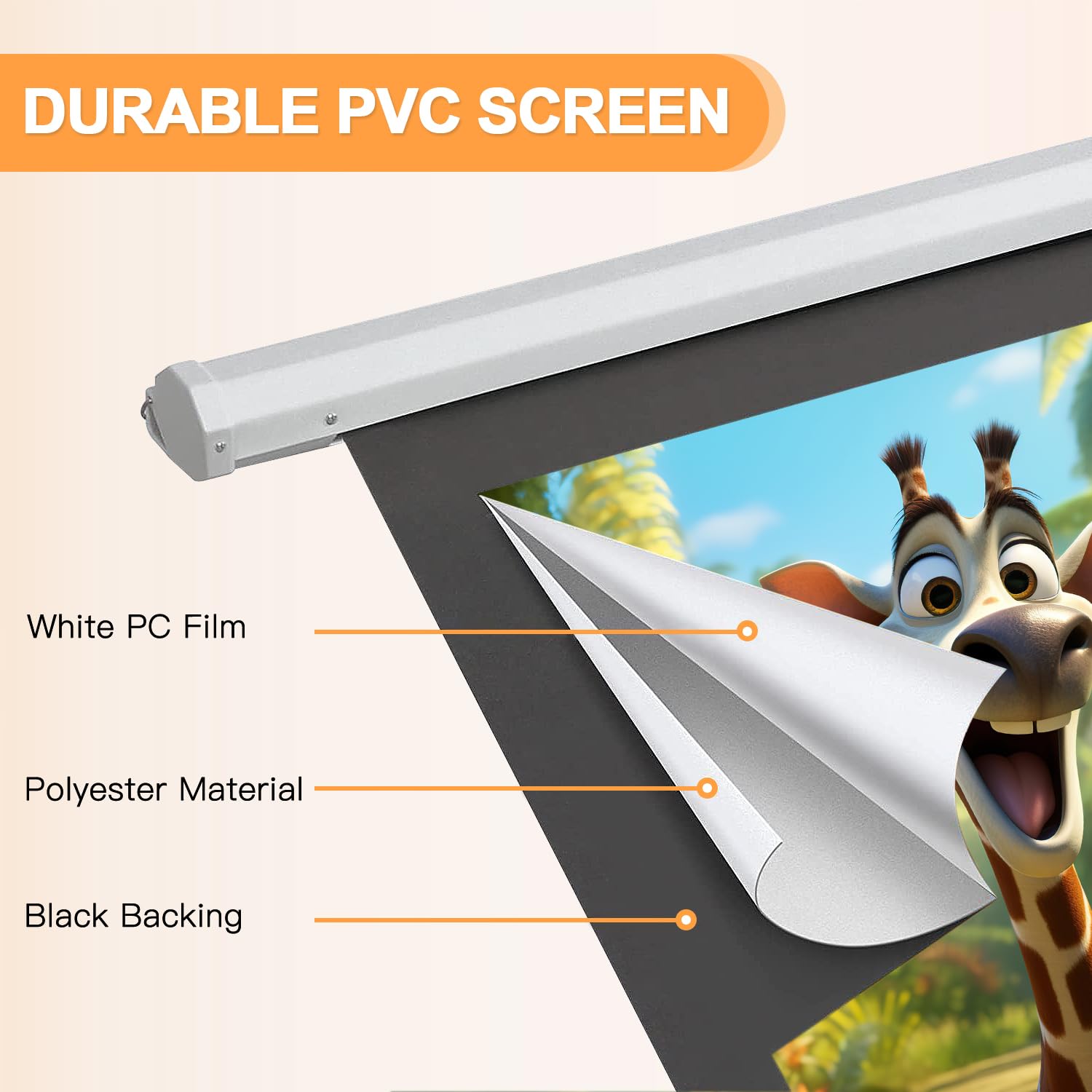 Motorized Projector Screen 4K HD Electric Screen