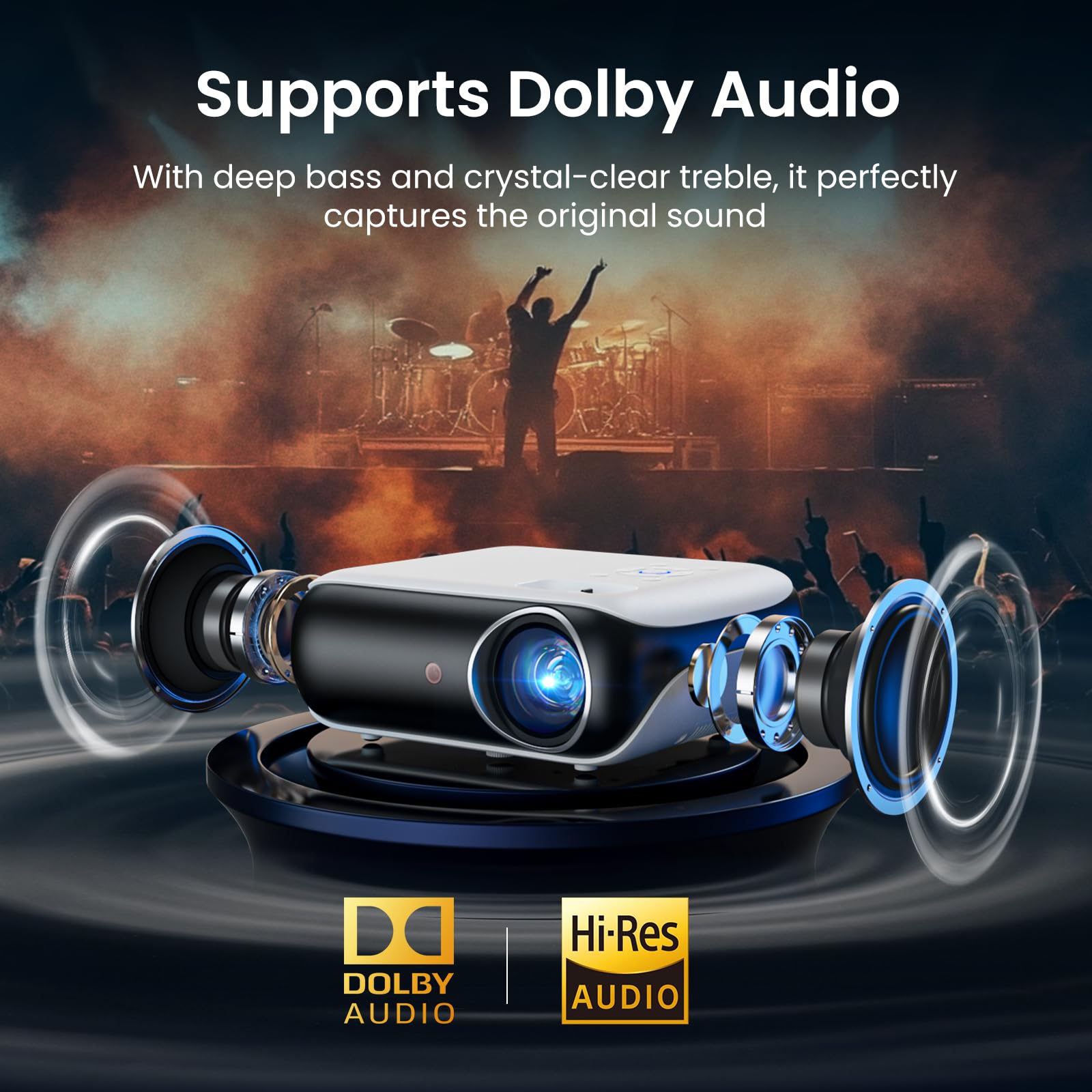 Full HD 1080P Bluetooth Projector