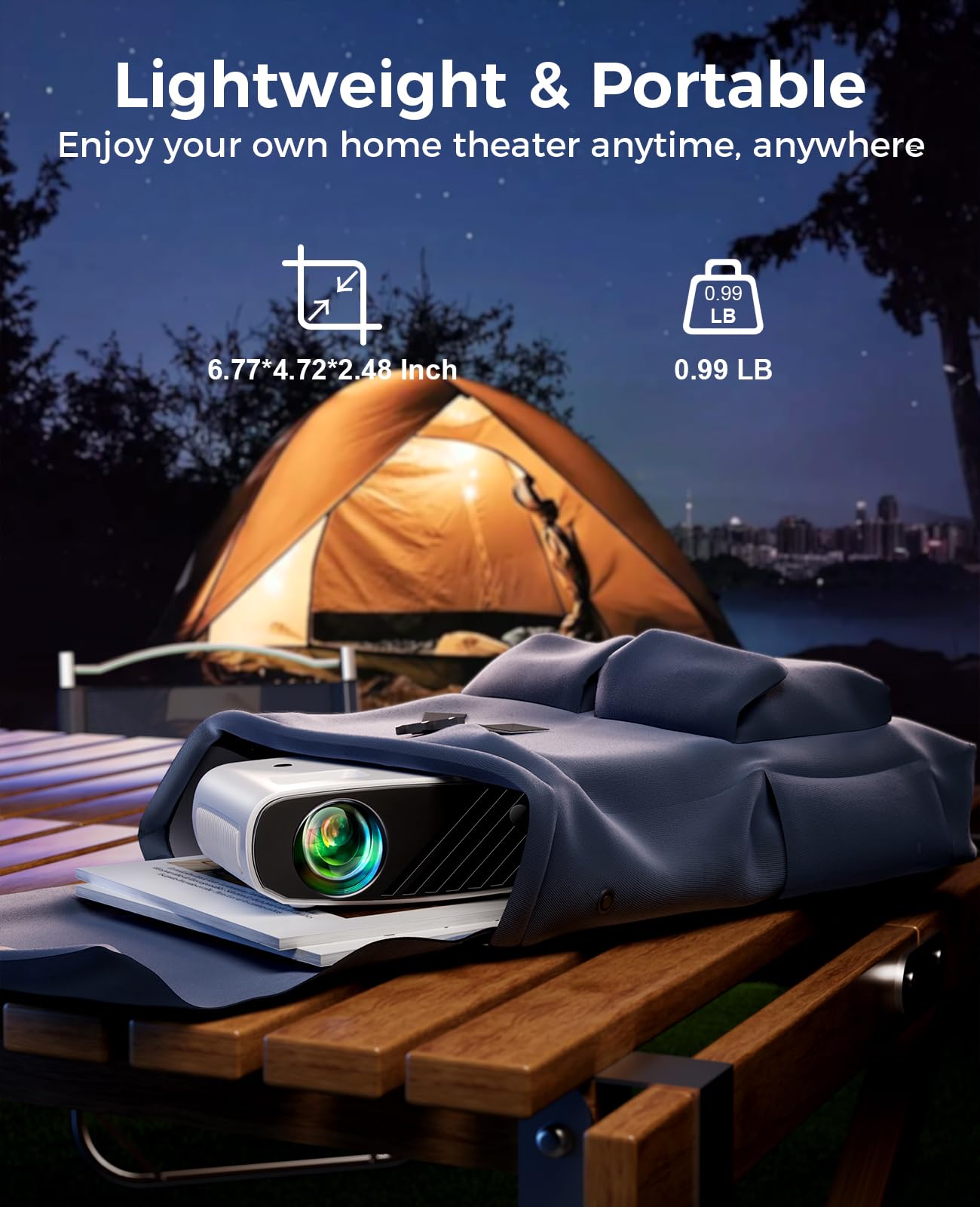 Mini Projector 1080P HD Screen Sync