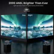 4K Smart Projector 2000 ANSI WiFi Bluetooth