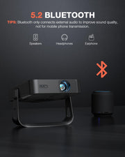 Mini Projector 1080P WiFi Bluetooth 4K Support