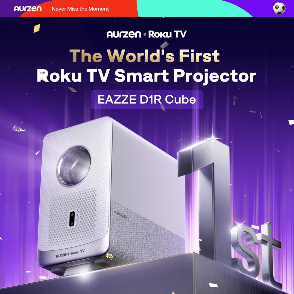 1080P Smart Projector WiFi Bluetooth 4K Support