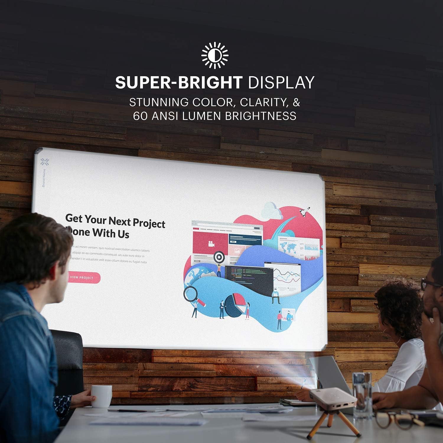 Ultra Mini Pico Projector 1080P Support