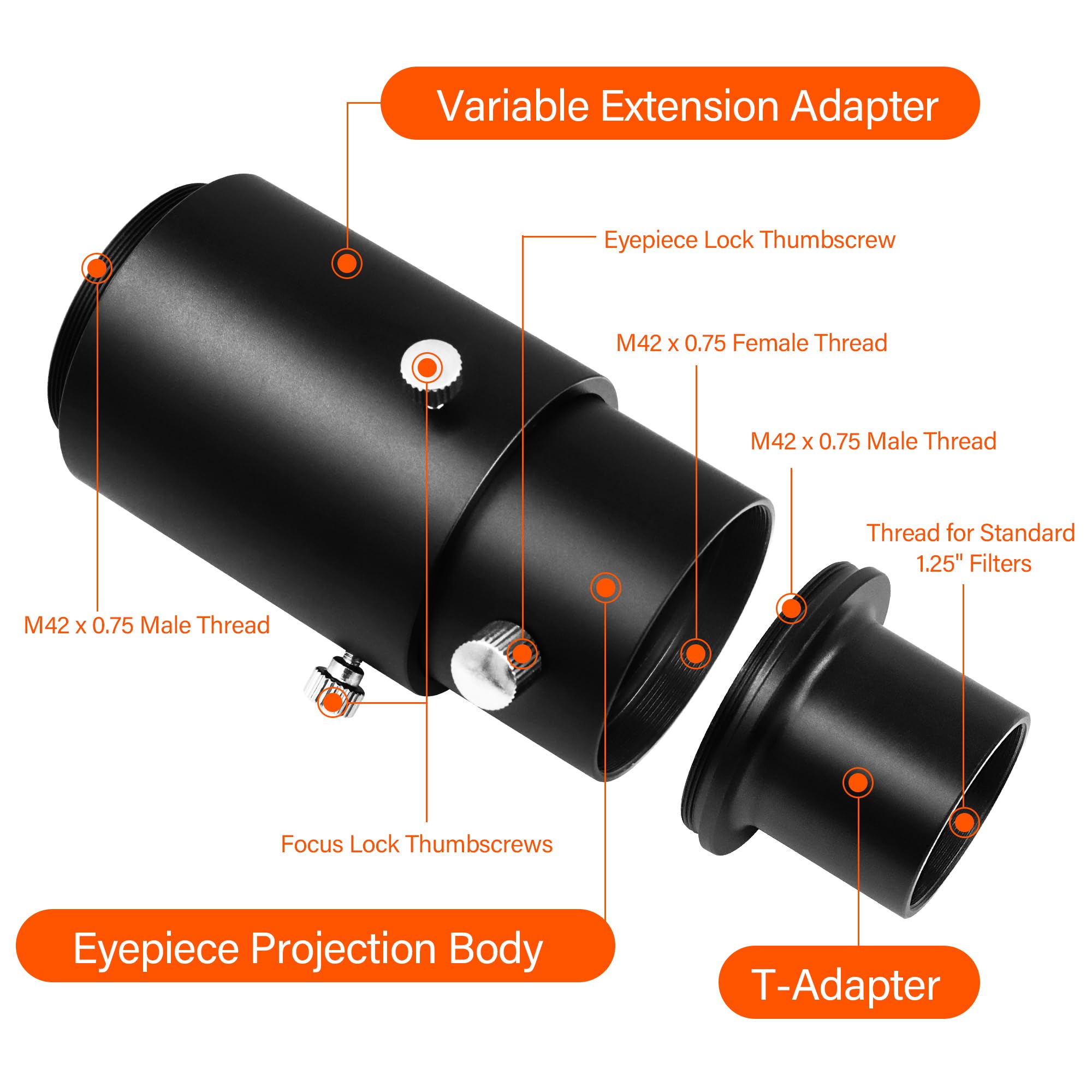 Astromania 1.25" Extension Camera Adapter