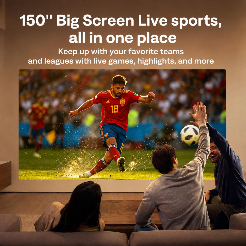 1080P Smart Projector WiFi Bluetooth 4K Support