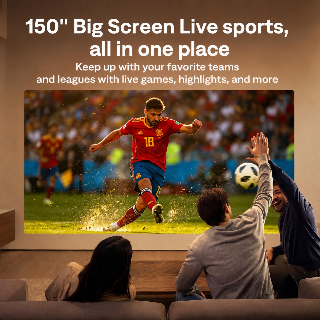 1080P Smart Projector WiFi Bluetooth 4K Support