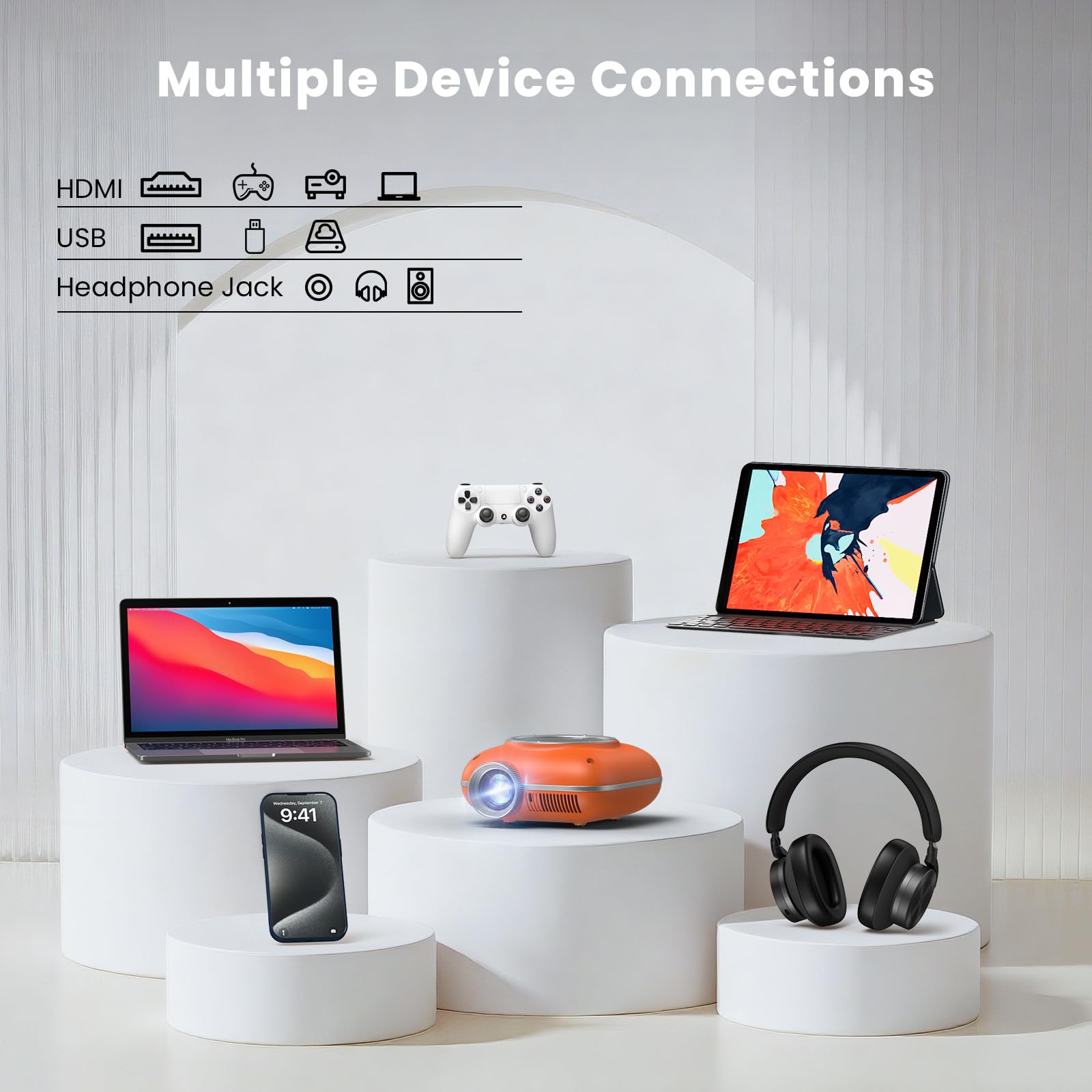 Mini Projector 1080P Bluetooth