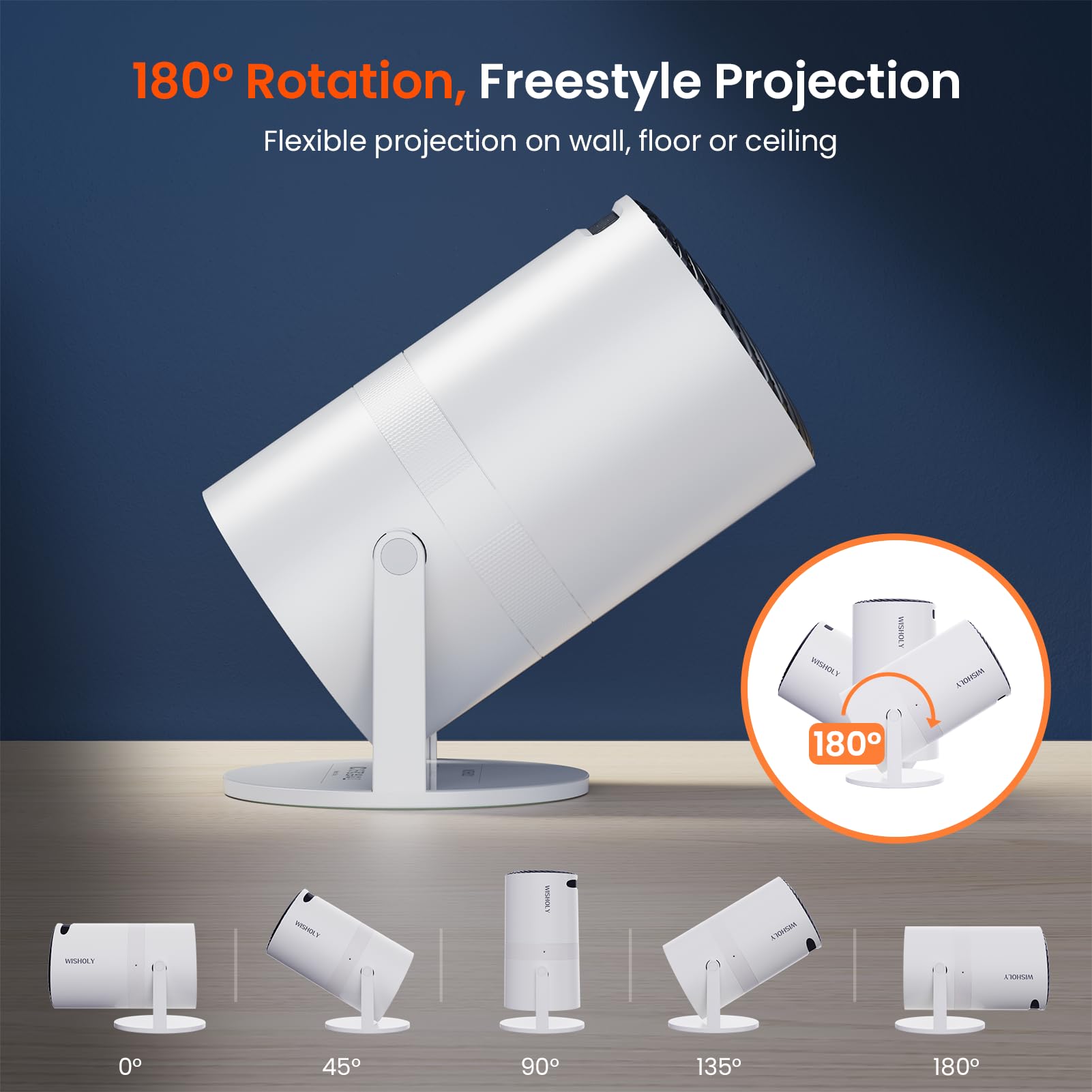 Mini Projector WiFi Bluetooth 1080P HD