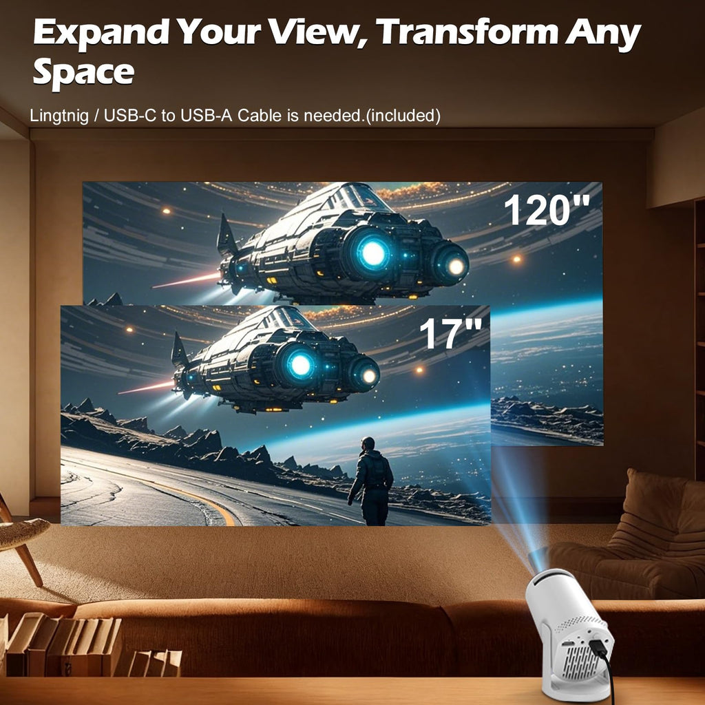 Mini Projector 1080P 4K Support