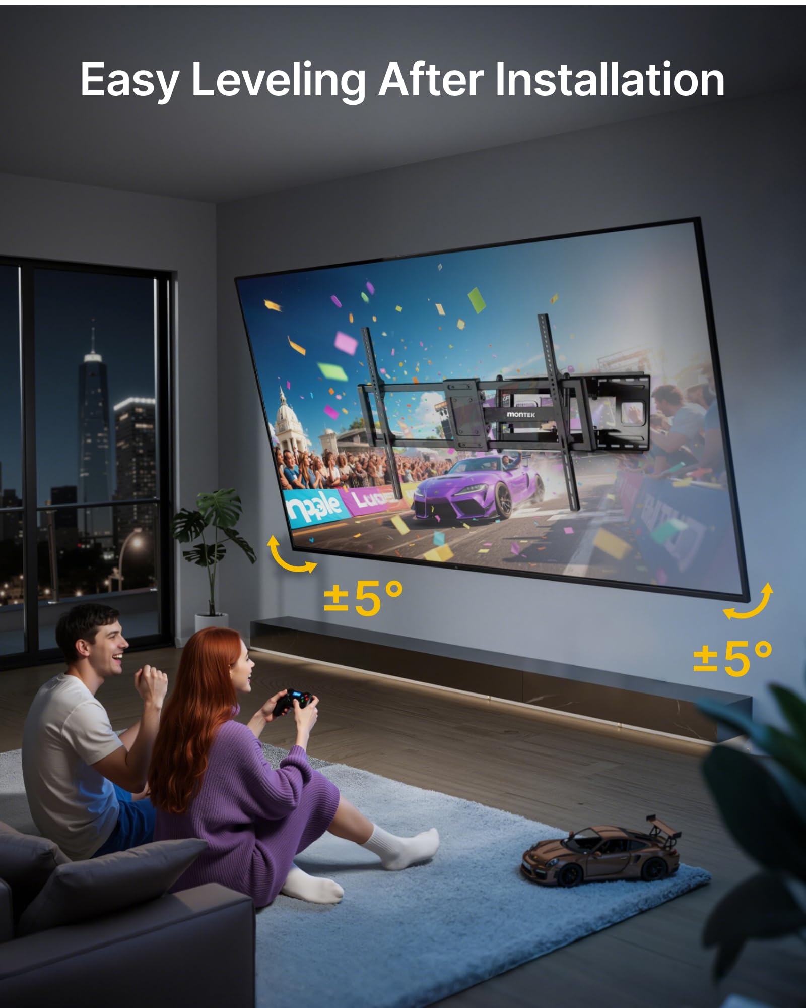 XXL Full Motion TV Wall Mount 60–120 Inch