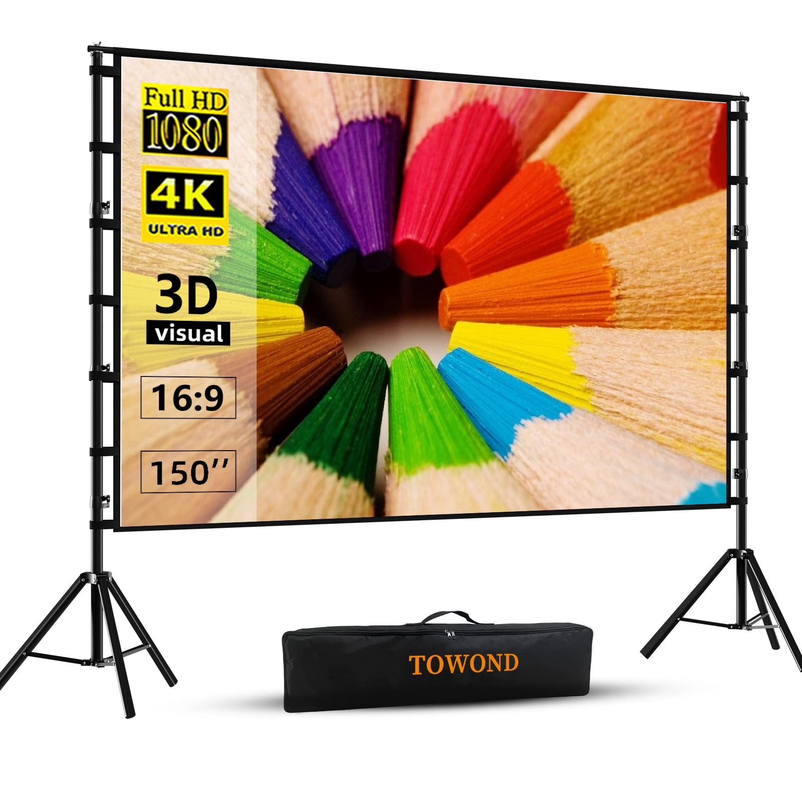 TOWOND Projector Screen and Stand