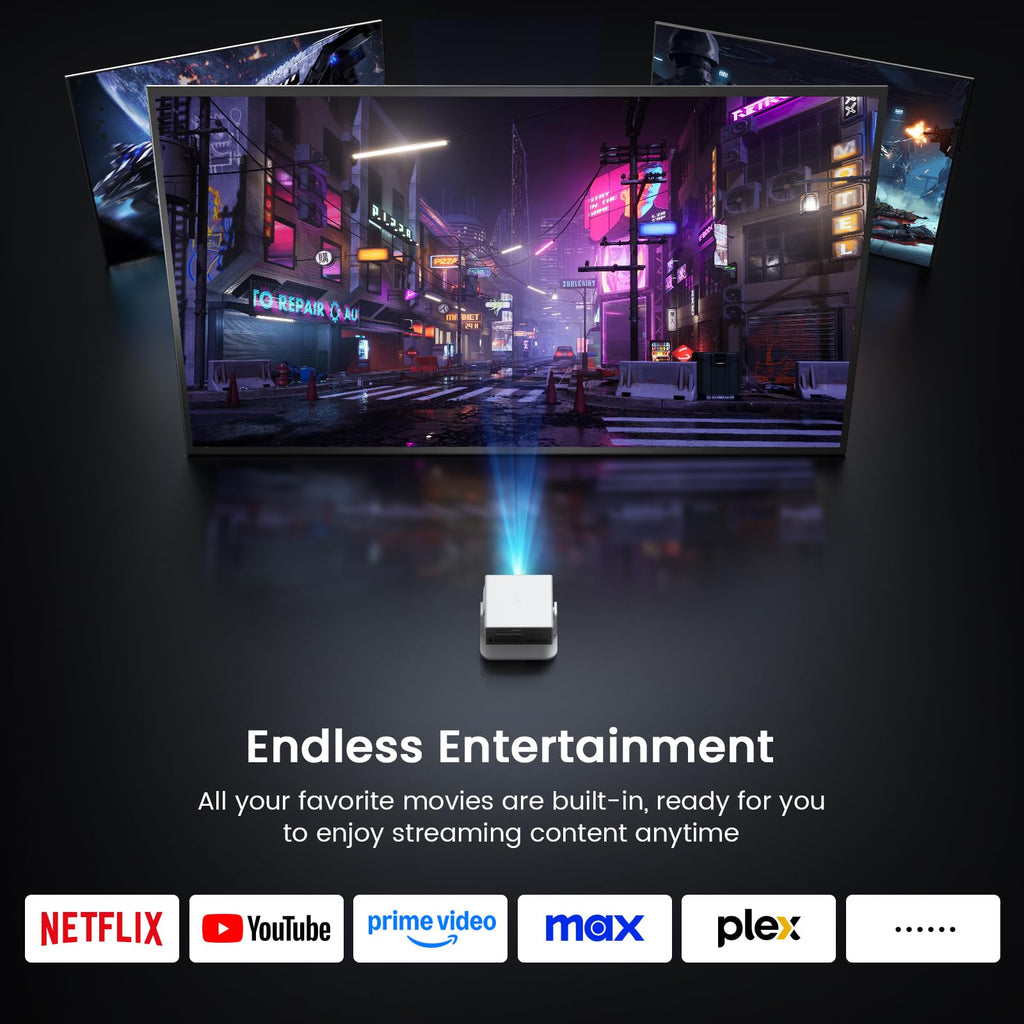 4K Smart Projector 1500 ANSI WiFi Bluetooth
