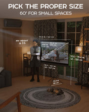 100 Inch Projector Screen with Stand 4:3 HD
