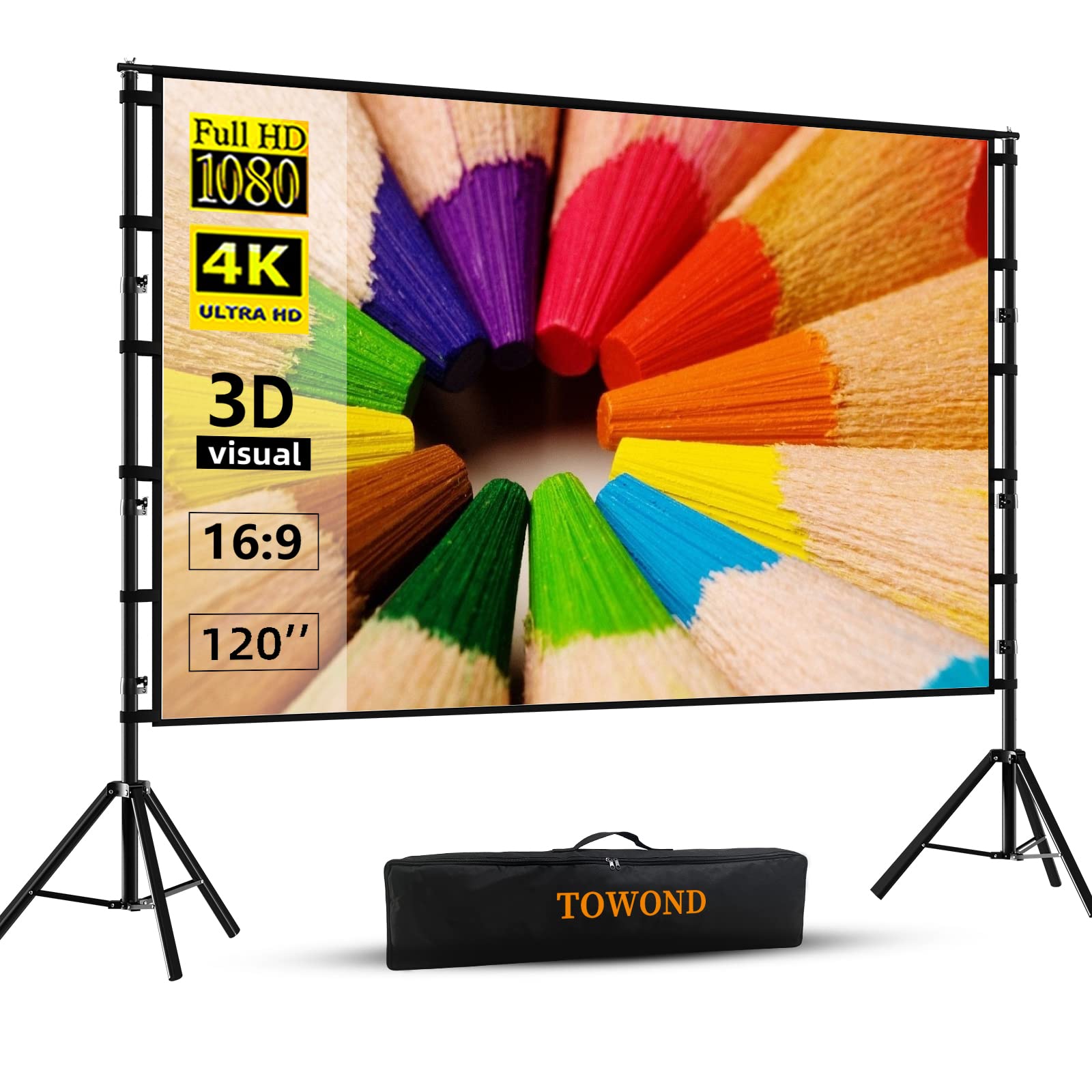 TOWOND Projector Screen and Stand