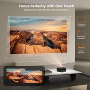 4K Smart Projector WiFi Bluetooth Dolby Audio