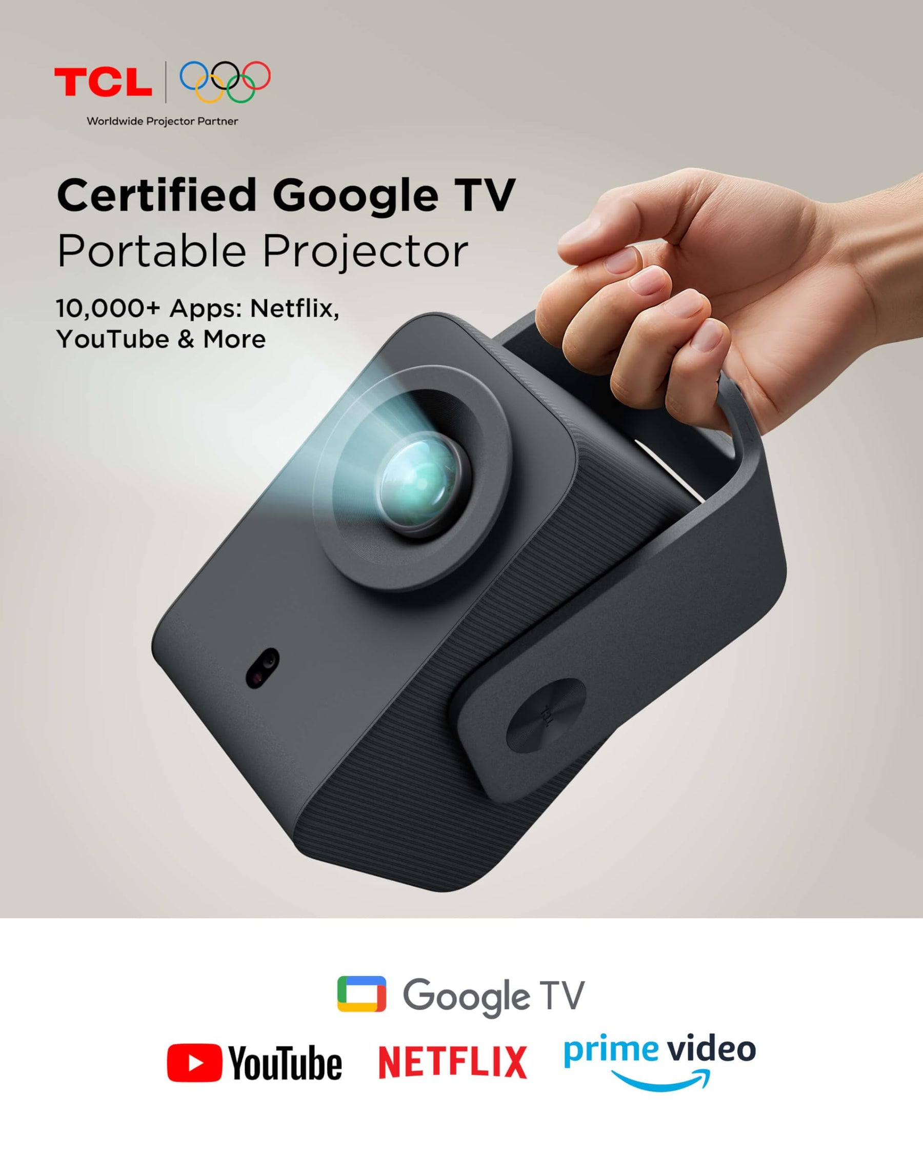 Smart Projector 1080P 4K WiFi Bluetooth